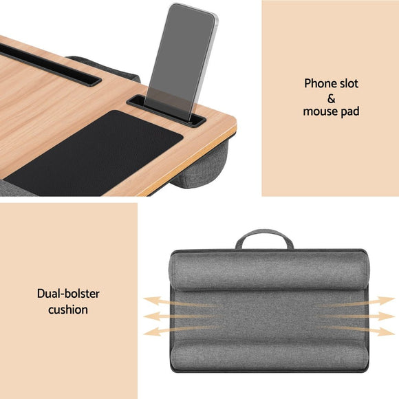 Artiss Lap Desk Laptop Desks Portable w/ Wrist - rest Phone Slot Mouse Pad 55CM - RnR Galore