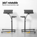 Artiss Laptop Desk Computer Table Height Adjustable Tiltable Mouse Board Black - RnR Galore