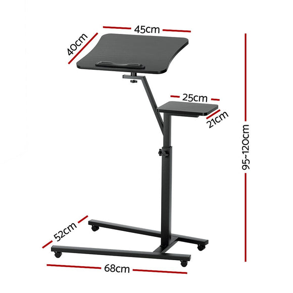 Artiss Laptop Desk Computer Table Height Adjustable Tiltable Mouse Board Black - RnR Galore