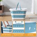 Artiss Laundry Basket Hamper Large Foldable Washing Clothes Storage Organiser Blue - RnR Galore