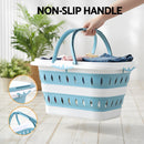 Artiss Laundry Basket Hamper Large Foldable Washing Clothes Storage Organiser Blue - RnR Galore