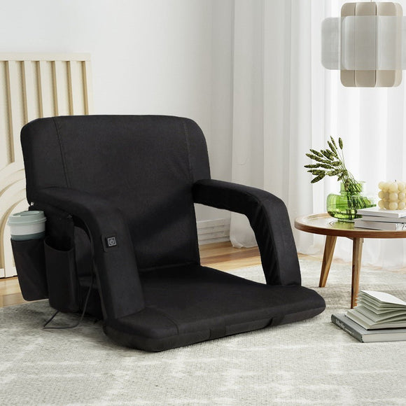 Artiss Lounge Sofa Bed With Armrest Heated Floor Recliner Futon Couch Folding Chair Cushion - RnR Galore