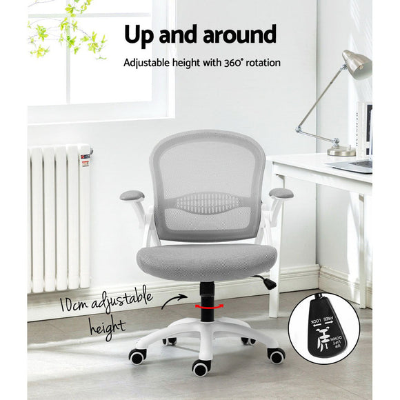 Artiss Mesh Office Chair Mid Back Grey - RnR Galore