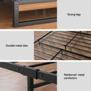 Artiss Metal Bed Frame Double Size Beds Platform with Mattress - RnR Galore