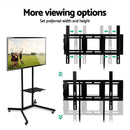 Artiss Mobile TV Stand for 32" - 65" TVs Mount Bracket Portable Shelf Trolley Cart - RnR Galore
