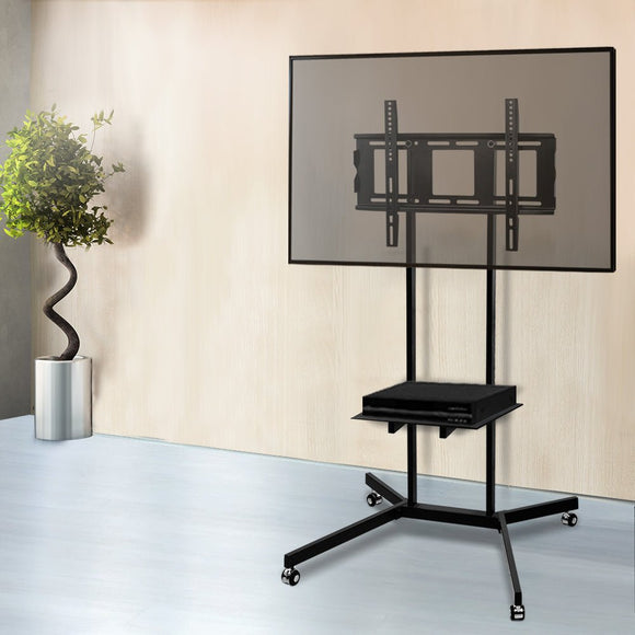 Artiss Mobile TV Stand for 32" - 65" TVs Mount Bracket Portable Shelf Trolley Cart - RnR Galore