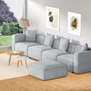 Artiss Modular Sofa Chaise Set 5 - Seater Grey - RnR Galore