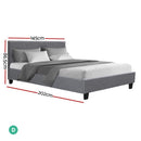 Artiss Neo Bed Frame Fabric - Grey Double - RnR Galore