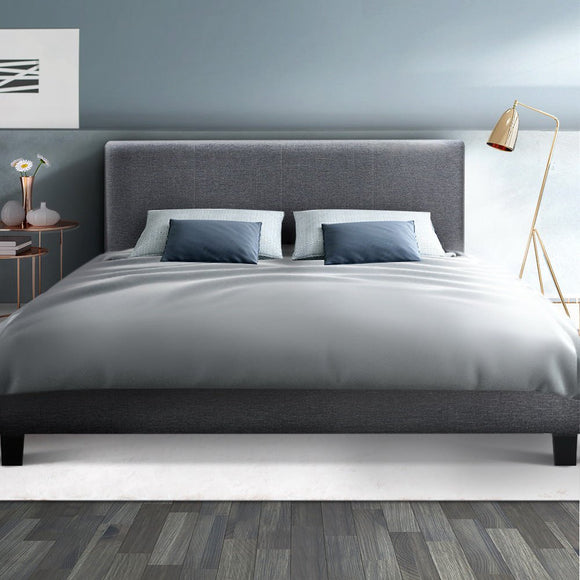 Artiss Neo Bed Frame Fabric - Grey Double - RnR Galore