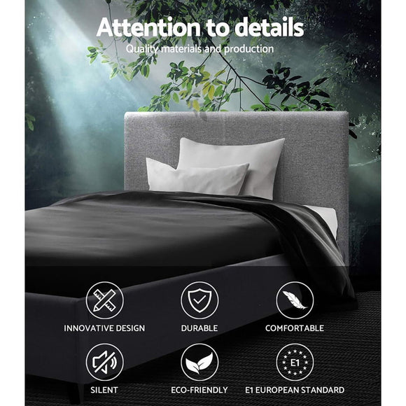 Artiss Neo Bed Frame Fabric - Grey Single - RnR Galore
