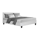 Artiss Neo Bed Frame PU Leather - White Double - RnR Galore