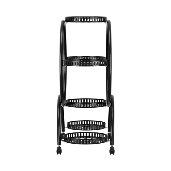 Artiss Plant Stand 6 Tier Metal Flower Pot Rack Wheels - RnR Galore