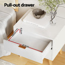 Artiss Queen Bed Frame Bedside Table Set Gas Lift Storage Base with Boucle Fabric Upholstered Headboard 2 Drawer Nightstand for Bedroom Furniture - RnR Galore