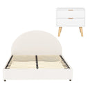 Artiss Queen Bed Frame Bedside Table Set Gas Lift Storage Base with Boucle Fabric Upholstered Headboard 2 Drawer Nightstand for Bedroom Furniture - RnR Galore