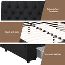 Artiss Queen Bed Frame Storage Charging Station Upholstered 3 Drawers USB Type - C - RnR Galore
