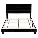Artiss Queen Bed Frame Upholstered Platform Base with Geometric Headboard Black Velvet - RnR Galore