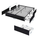 Artiss Queen Bed Frame with Storage Drawers RGB Lights Charging Station Upholstered Fabric - RnR Galore