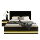 Artiss RGB LED Double Bed Frame with Beside Table Set 16 Colour Mood Lighting - RnR Galore