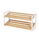 Artiss Shoe Rack 2 Tier 6 Pairs White Kara - RnR Galore