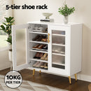 Artiss Shoe Rack 5 - tier 20 Pairs Storage LED Light - RnR Galore
