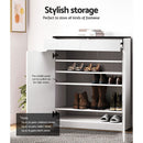 Artiss Shoe Rack Cabinet 30 Pairs White Eve - RnR Galore
