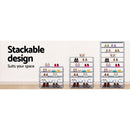 Artiss Shoe Rack Cabinet Stackable 10 - Tier Grey - RnR Galore