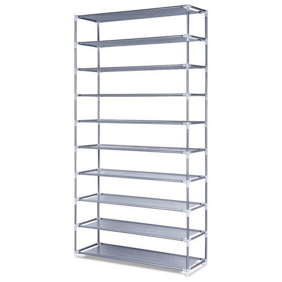 Artiss Shoe Rack Cabinet Stackable 10 - Tier Grey - RnR Galore