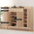 Artiss Shoe Rack Cabinet with Shelves 26 Pairs Pine - RnR Galore