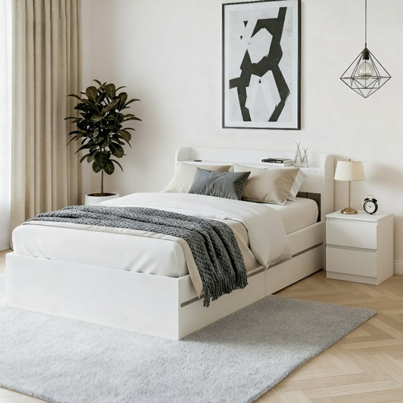 Artiss Single Bed Frame and Bedside Table - RnR Galore