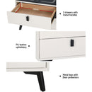 Artiss Smart Bedside Table 2 Drawers with Wireless Charging Ports LED White AIKA - RnR Galore