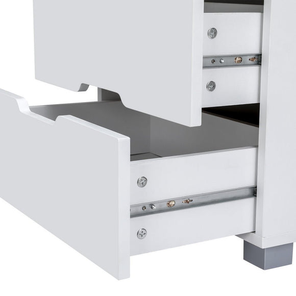 Artiss Smart Bedside Table 3 Drawers with Wireless Charging Ports LED White ADAD - RnR Galore