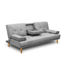 Artiss Sofa Bed 188CM Grey Faux Linen - RnR Galore