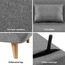 Artiss Sofa Bed 2 Seater Convertible Couch Recliner Lounge Chair Linen - RnR Galore