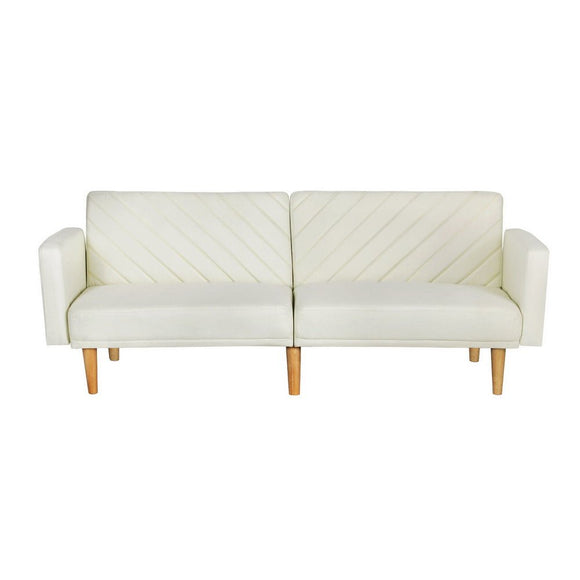 Artiss Sofa Bed Convertible Lounge 3 Seater Futon Couch Recliner Fabric Beige - RnR Galore
