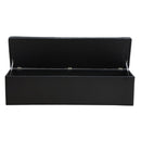 Artiss Storage Ottoman Blanket Box 140cm Leather Black - RnR Galore