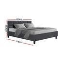 Artiss Tino Bed Frame Queen Size Charcoal Fabric - RnR Galore