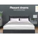 Artiss Tino Bed Frame Queen Size Charcoal Fabric - RnR Galore