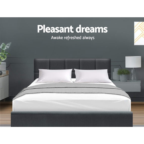 Artiss Tino Bed Frame Queen Size Charcoal Fabric - RnR Galore