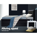 Artiss Trundle Bed Frame King Single Size Black Leather - RnR Galore