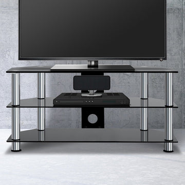 Artiss TV Stand 3 Tiers Storage Shelf Rack Tempered Glass Entertainment Unit - RnR Galore