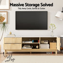 Artiss TV Unit & Coffee Table Set Storage Drawers Pine - RnR Galore