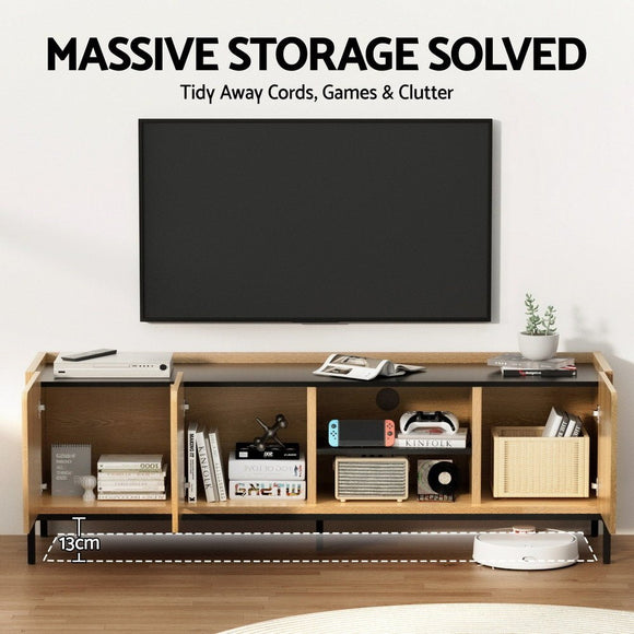 Artiss TV Unit Entertainment Unit Storage Cabinet Shelf 160cm Pine - RnR Galore