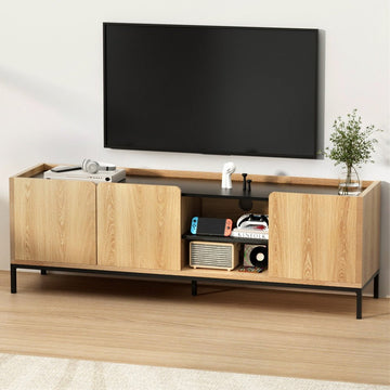 Artiss TV Unit Entertainment Unit Storage Cabinet Shelf 160cm Pine - RnR Galore