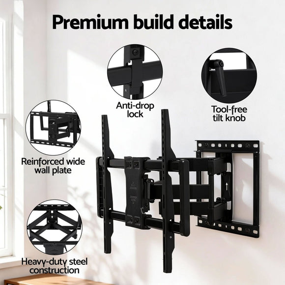 Artiss TV Wall Mount Bracket for 37" - 85" TVs Swivel Tilt Extendable Full Motion - RnR Galore