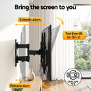 Artiss TV Wall Mount Bracket for 37" - 85" TVs Swivel Tilt Extendable Full Motion - RnR Galore
