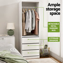 Artiss Wardrobe Clothes Closet Storage Organizer White - RnR Galore