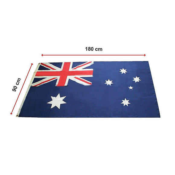 Australian Flag Heavy Duty Woven Spun Poly Australia Flag Metal Clips - RnR Galore
