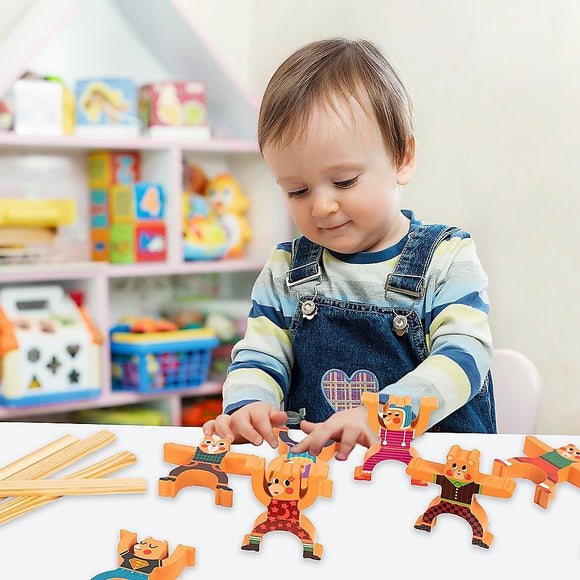 Balancing Stacking Blocks Educational Balance Wooden Acrobatic Toys Game - RnR Galore