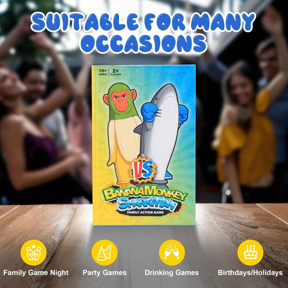 Banana Monkey vs Sharkman Flip Game – Fun Toss & Flip Challenge for Family, Party & Group Play | Other Action Games Available In - Store - RnR Galore