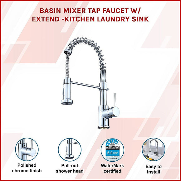 Basin Mixer Tap Faucet w/Extend - Kitchen Laundry Sink - RnR Galore